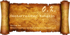 Oesterreicher Katalin névjegykártya